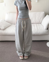 [Unisex/Summer Pants] レブリネンストライプ バンディングパンツ (4 colors)