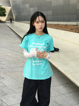 Peak New York Lettering Short Sleeve T-shirt (3c)