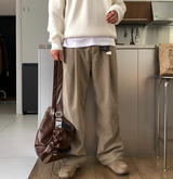 Yogis Wide-Fit Single-Tuck Corduroy Pants