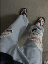 ASCLO Destroyed Sweat Pants (2color)