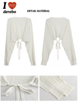 Air conditioner loose fit bolero cardigan