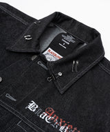 BBD アングザイエティ スモーク グラフィック デニム ジャケット (Black)