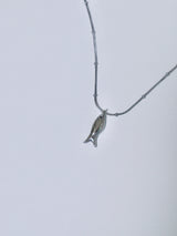Surgical steel fish necklace