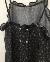 Back button chiffon one-piece (1color)