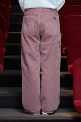DYED ZIP CARGO PANTS / DARK PINK