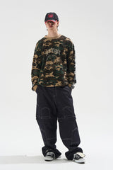 Yin Yang Camo Print Long Sleeve Tee