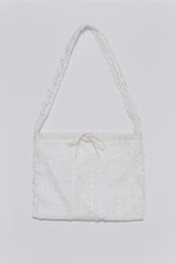Lace Flower Shoulder&Cross Bag_White