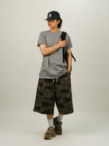 VE Camou Pin-tuck Bermuda Pants