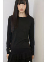 バック リボン ティーシャツ(BLACK)