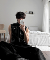 Utility Pocket Cropped Vest