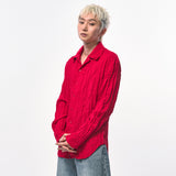 CRINKLE LINEN SHIRTS RED