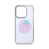 [MADE] STRAWBERRY BLUR PHONE CASE (glass silver bumper)