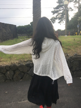レースフーディージップアップ
