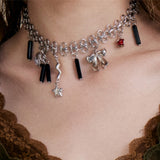 Ribbon Star Charm Chain Necklace