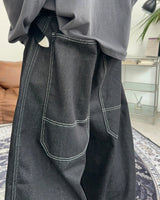 アキッドビッグポケットバルーンデニムパンツ