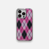ARGYLE BLUR CASE_PINK (silver epoxy)