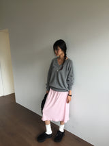 カシミアファインウールVネックニット(7color)
