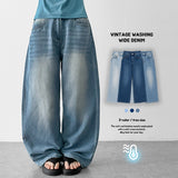summer jeans 🤍 basic item spandex wide denim pants (3 colors)