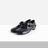 Pully Cross Strap Mary Jane Loafers