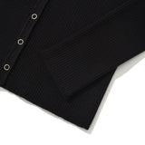 KIRSH PLAIN V NECK SLIM CARDIGAN - BLACK     