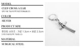 Men's クロスピアスサージカルスチール_CLEF クロス A ピアス