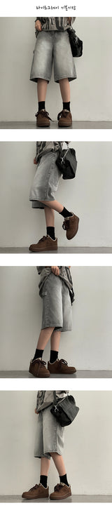 [Basic, Short/S2XL] Miro denim Bermuda pants