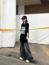 パネル デニム カーペンター パンツ