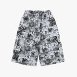 tiedye capri cargo shorts_white