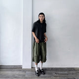 ストラクチャード ワイドスリーブ ブラック トップ