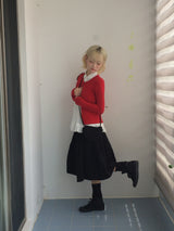 Powder pleats and pouch skirts