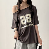 Deronspan Unbal Shoulder Boxy Fit Short Sleeve Tee