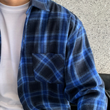 A-ekid overfit check pocket shirt