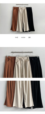 クラムコーデュロイピンタックワイドパンツ