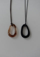 ベントオーバルネックレース (BROWN, BLACK 2COLORS!)