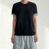 Muns Roll-up Color-Block Short Sleeve T-Shirt (5 colors)