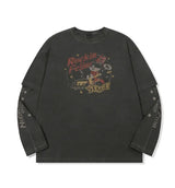 26FW★ロックスター キャット レイヤード ピグメント ロングスリーブ