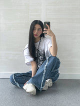 (UNISEX) トルネードデッキワイドデニムパンツ