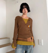 HENLEY BUTTON SLIM KNIT