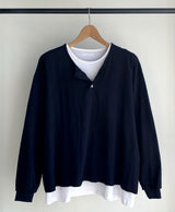 [A-T0042] レイヤードヘンリーネックTシャツ (3色)