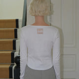 CベーシックUネックTシャツ_ホワイト