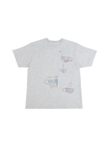 TEA CUP CROCHET T-SHIRT / MELANGE
