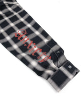 BBDアンクサイエティマルチパッチチェックシャツ(Black)