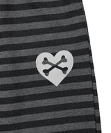 STRIPED FUR KITTEN WIDE SWEAT PANTS BLACK(CV2GFFPA01A)
