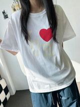 アロー ハート タトゥー グラフィックTシャツ 4カラー
