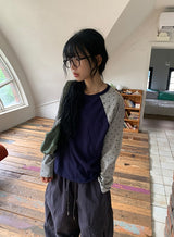 26FW★ [BAONHAUS] Ganin Color Matching Raglan Long Sleeve Tee