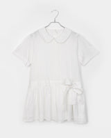 Pureip ribbon strap round car check mini dress