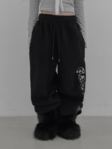 Winter Lettering Fleece Pants