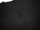 TZ MボスドロゴオーバーサイズTシャツ - BLACK