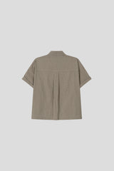 crop buckle shirt(2colors)