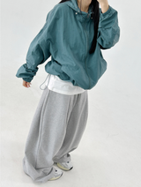 2000 ユニッツソルド❤🥰ファーストショッピング❤ S-XL❤ フリース❤ サイドプリーツワイドバルーントレーニングパンツ